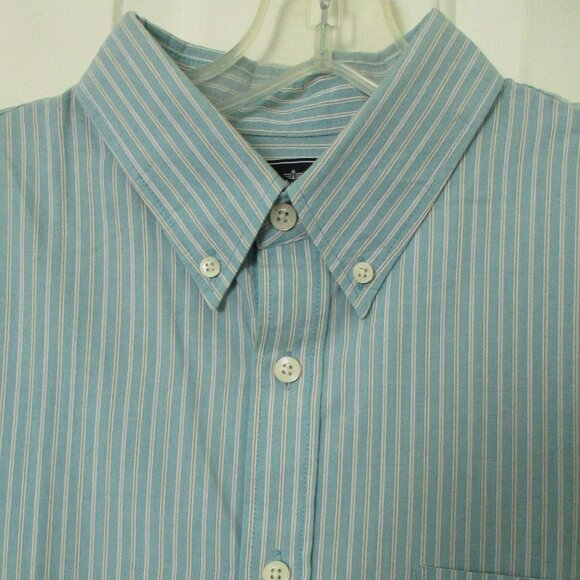 Dockers Mens S/S Green Cotton Button Down Casual Shirt - Size Large - Picture 1 of 3
